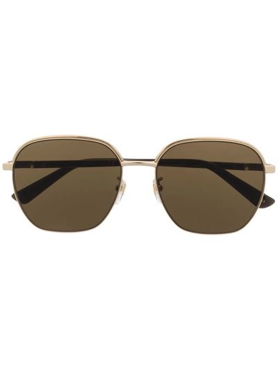 Gucci Metallic-frame Sunglasses In Gold