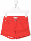 Shop Bonpoint Slim-cut Denim Shorts In Red