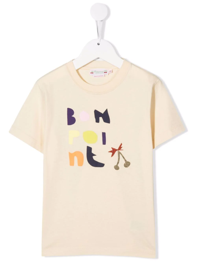 Bonpoint Teen Logo-print Cotton T-shirt In Neutrals