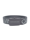Calvin Klein Logo-print Belt In Grey