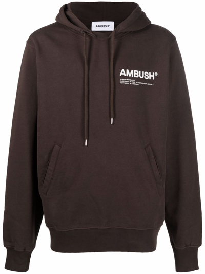 Ambush Workshop Cotton Hoodie In Brown