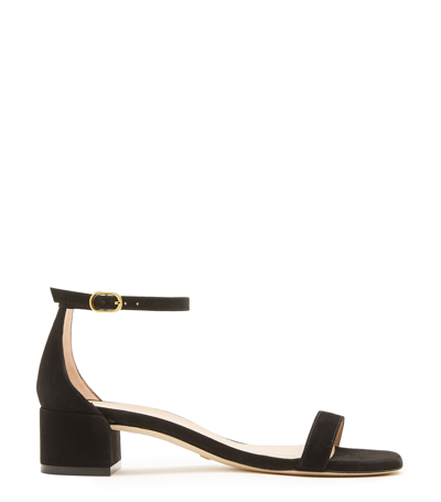 Stuart Weitzman Black Leather Sandals