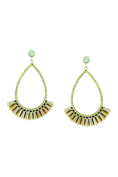 Olivia Welles Gia Beaded Drop Earrings In Gold / Yellow
