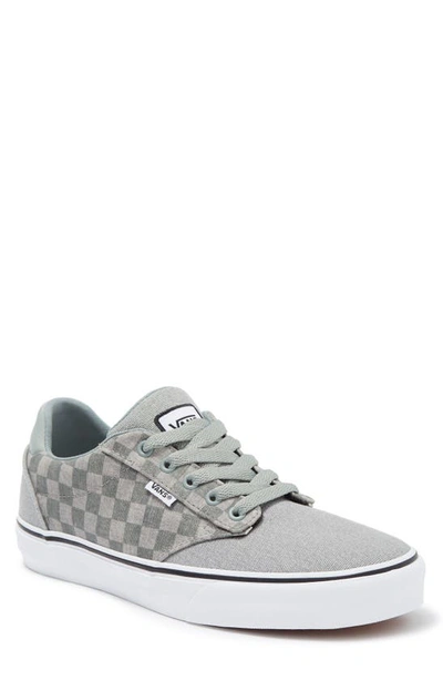 Vans Atwood Deluxe Checkerboard Sneaker In Washed Check Green Millieu
