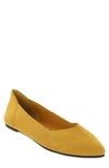 Mia Kerri Pointed Toe Flat In Mustard Fl