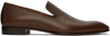 CHRISTIAN LOUBOUTIN BROWN DANDELION LOAFERS