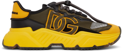 DOLCE & GABBANA YELLOW & BLACK DAYMASTER SNEAKERS 