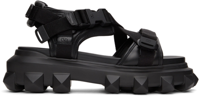 Valentino Garavani Chunky Rockstud Platform Sandals In Black