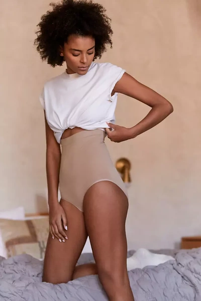 Yummie High-waist Brief In Almond