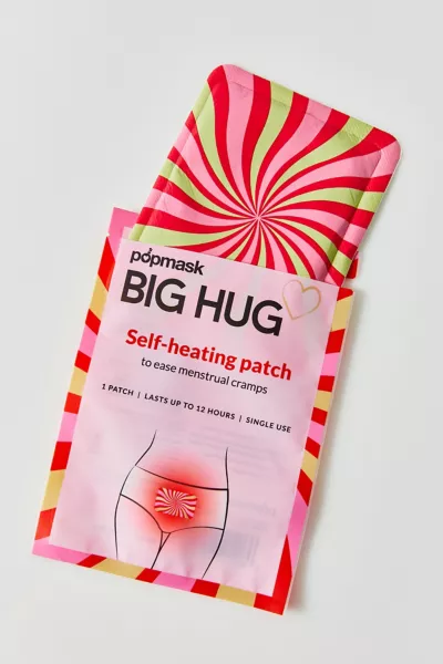 Popmask Big Hug – 5 Cuscinetti Riscaldanti Biodegradabili Per Crampi Mestruali – Riscaldamento Naturale In 60 Sec, Durata 12 Ore – Adesivi E Discreti