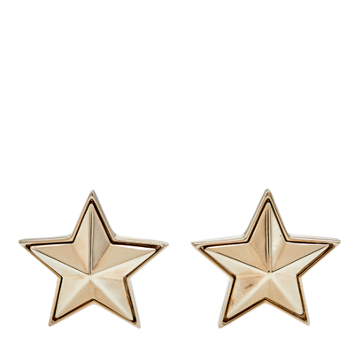 Pre-owned Givenchy Star Gold Tone Metal Cufflinks