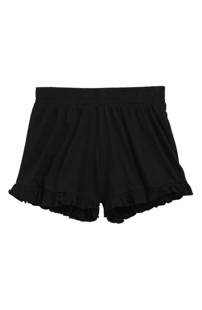 Melrose And Market Kids' Ruffle Knit Shorts In Black