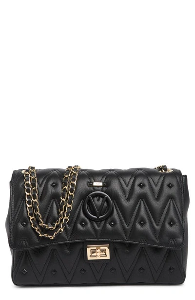 Valentino By Mario Valentino Posh D Leather Shoulder Bag In Black