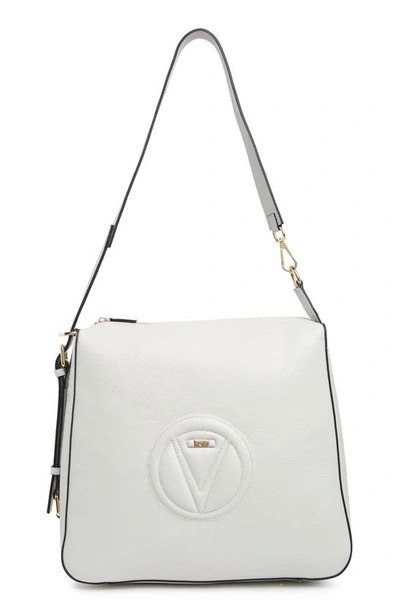 Valentino By Mario Valentino Audrey Convertible Leather Shoulder Bag In Frozen Ice