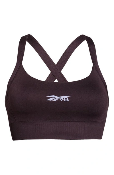 Victoria Beckham Reebok X  Seamless Sports Bra In Eggplant