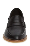 Sperry Seaport Penny Loafer Pump In Black Nubuck Leather