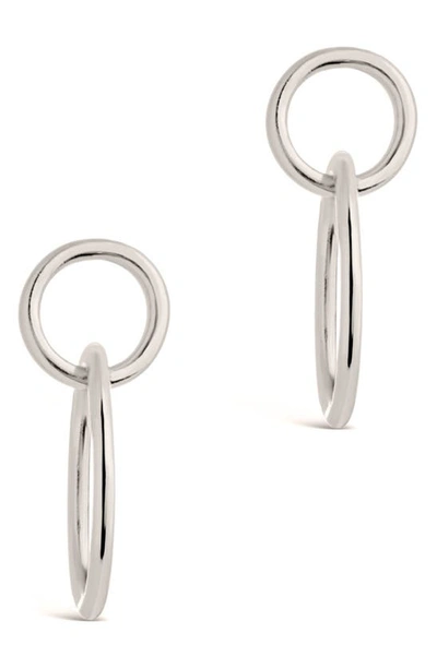 Sterling Forever Interlocking Circle Stud Earrings In Silver