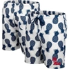 Colosseum Men's  White, Navy Ole Miss Rebels Pineapple Swim Shorts In White