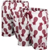 Colosseum Men's  White, Maroon Mississippi State Bulldogs Pineapple Swim Shorts In White