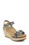 Aetrex Sydney Wedge Espadrille Sandal In Multi