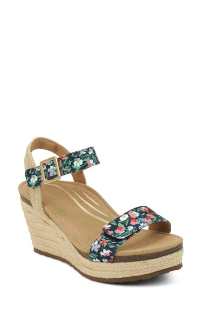 Aetrex Sydney Wedge Espadrille Sandal In Floral