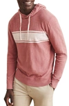 Faherty Surf Stripe Pullover Hoodie In Summer Red Surf Stripe