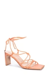 Chinese Laundry Yita Smooth Ankle Tie Sandal In Orange