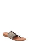 Andre Assous André Assous Nice Featherweights™ Slide Sandal In Black/ Beige Linen