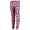 ZOOZATZ GIRLS YOUTH ZOOZATZ ORANGE/PURPLE CLEMSON TIGERS STACKED MASCOT LEGGINGS