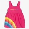 AGATHA RUIZ DE LA PRADA AGATHA RUIZ DE LA PRADA GIRLS PINK COTTON RAINBOW DRESS