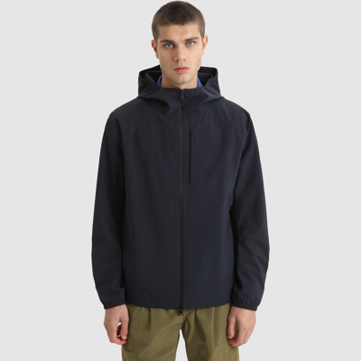 Woolrich Men Melton Blue Size S In Melton Blue