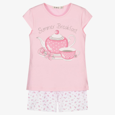 Everything Must Change Babies' Girls Pink & White Short Pyjamas