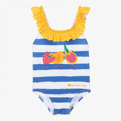 Agatha Ruiz De La Prada Babies'  Girls Blue Striped Swimsuit