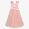 MARCHESA COUTURE GIRLS PINK TULLE & ORGANZA DRESS