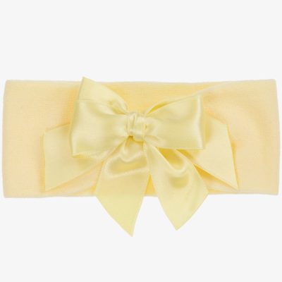 La Perla Babies' Girls Yellow Bow Headband