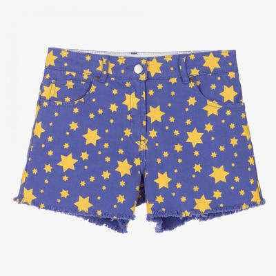 Stella Mccartney Kids Girls Teen Blue Get Back Shorts