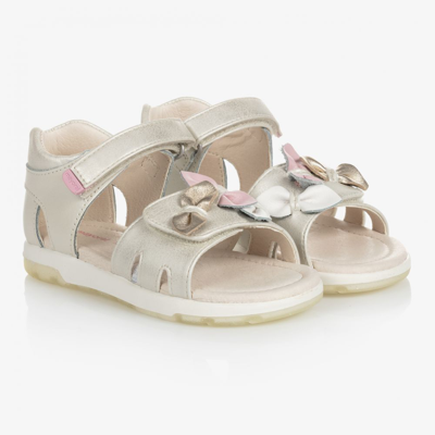 Mayoral Babies' Girls Silver Leather Sandals