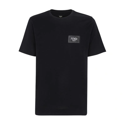 Fendi Black T-shirt With Logo
