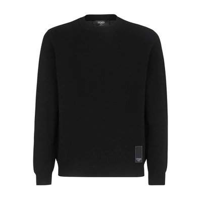 Fendi Girocollo Crewneck Sweater In Noir