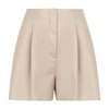 Fendi High-waisted A-line Shorts In Beige