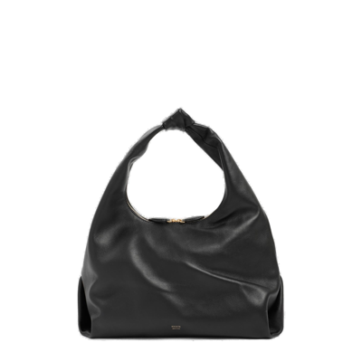 Khaite Logo Printed Beatrice Shoulder Bag In Black | ModeSens
