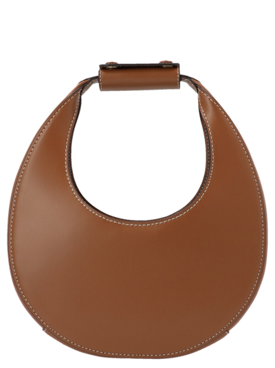 Staud Mini Moon Leather Hobo Bag In Tan