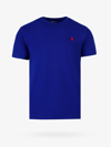 Polo Ralph Lauren Blue Cotton T-shirt With Logo In Blue