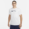 Nike Men's Court Dri-fit Swoosh Tennis T-shirt In White