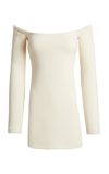Khaite Women's Octavia Wool Mini Dress In White,green