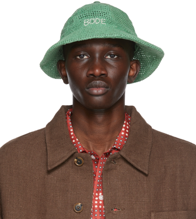 BODE バケットハット Bode Ssense Exclusive Green Mesh Bucket Hat | ModeSens