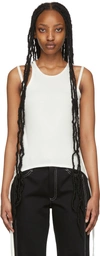 DION LEE WHITE SPLIT TIE TANK