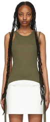 Dion Lee Unisex Double Ties Tank Top In Moss