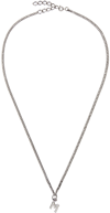 MSGM SILVER CURB CHAIN COLLANA NECKLACE