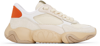 Valentino Bubbleback Low-top Chunky Sneakers In U85 Crema/brt Orange